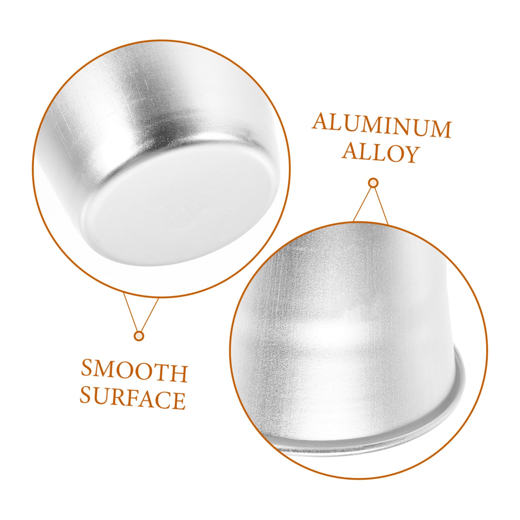 IMIKEYA 5 Sätze Puddingform Mutfak Aksesuarları Pudding Tasse Pudding Schalen Muffindeko Bread Baking Pan Kuchen Multifunktions-muffinformen Backzubehör Aluminiumlegierung 4 Stück * 5