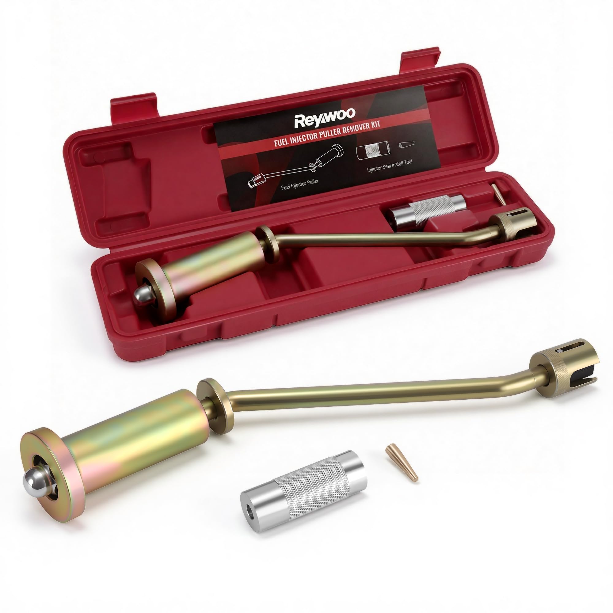 Photo 1 of Reywoo Fuel Injector Removal Tool, Fuel Injector Puller and Fuel Injector Seal Install Tool Compatible with Land Rover Jaguar 3.0L 5.0L Gasoline Engines, Replaces 310-197 310-198 310-199