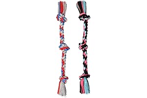 Mammoth Flossy 3-Knot Rope Tug: Premium Cotton-Poly Rope