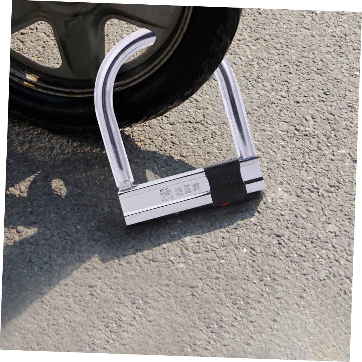 Lucchetto a U per Bicicletta Antifurto, Acciaio Inox Argento | Resistenza Idraulica, Robusto per Ciclismo e Sicurezza, Adatto a Recinzioni