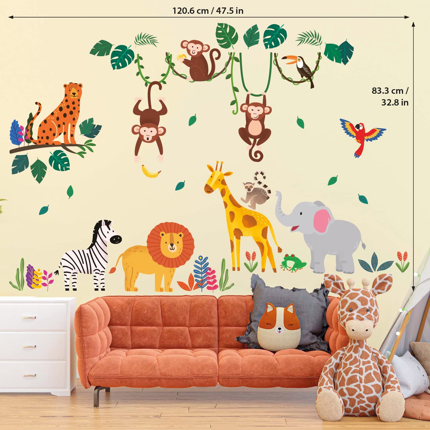 Leopard Print Wall Decals - 360PCS Removable Peel & Stick Vinyl Stickers | Black Animal Print Decor - View #3
