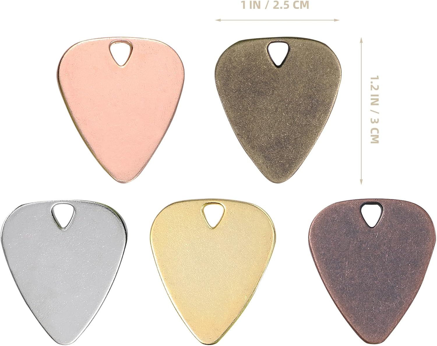 MILISTEN Guitar Plectrum Pick 20pcs DIY Blank Guitar Picks Stainless Steel Alloy Electric Guitar Pick Plectrums for Bass Electric Acoustic Guitars Accessories Metal Guitar Pick (Pack of 2)