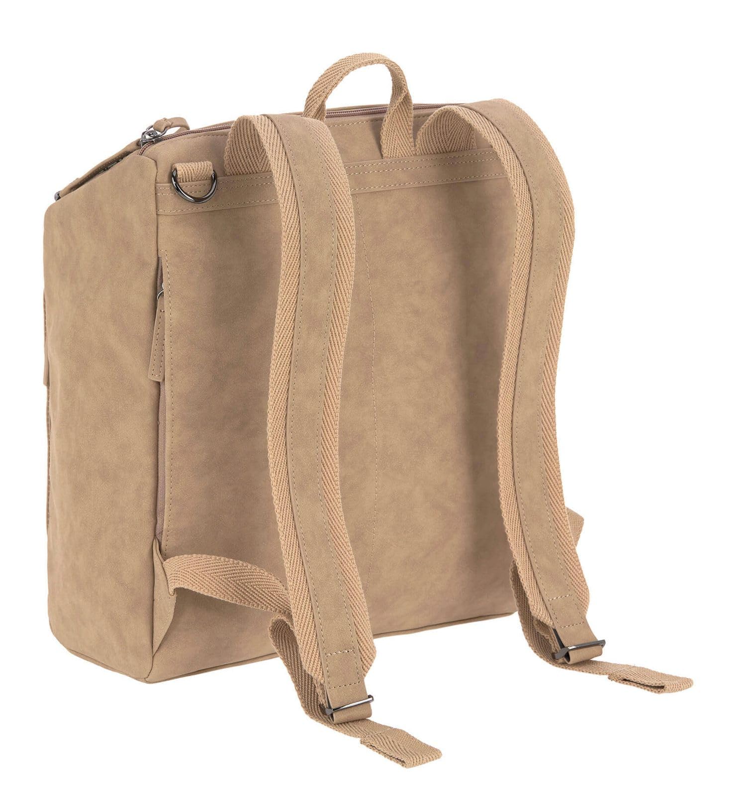 LÄSSIG Baby Wickelrucksack Wickeltasche veganes Leder Tender Backpack camel 1 Stück