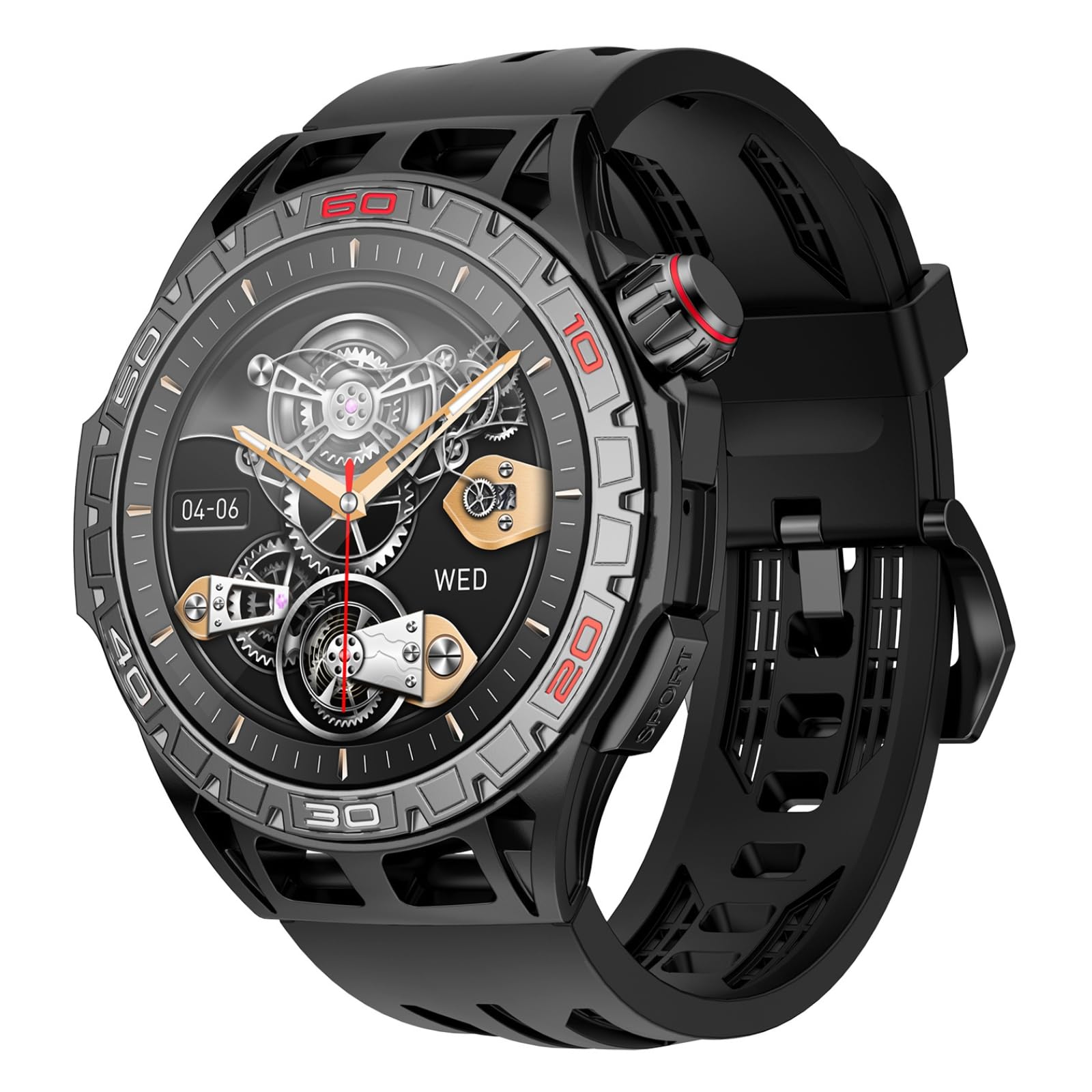 HOAIYO Men's Women's Smart Watch with Bluetooth Call, 1.5 Inch AMOLED IP68 Waterproof Sport Smartwatch
