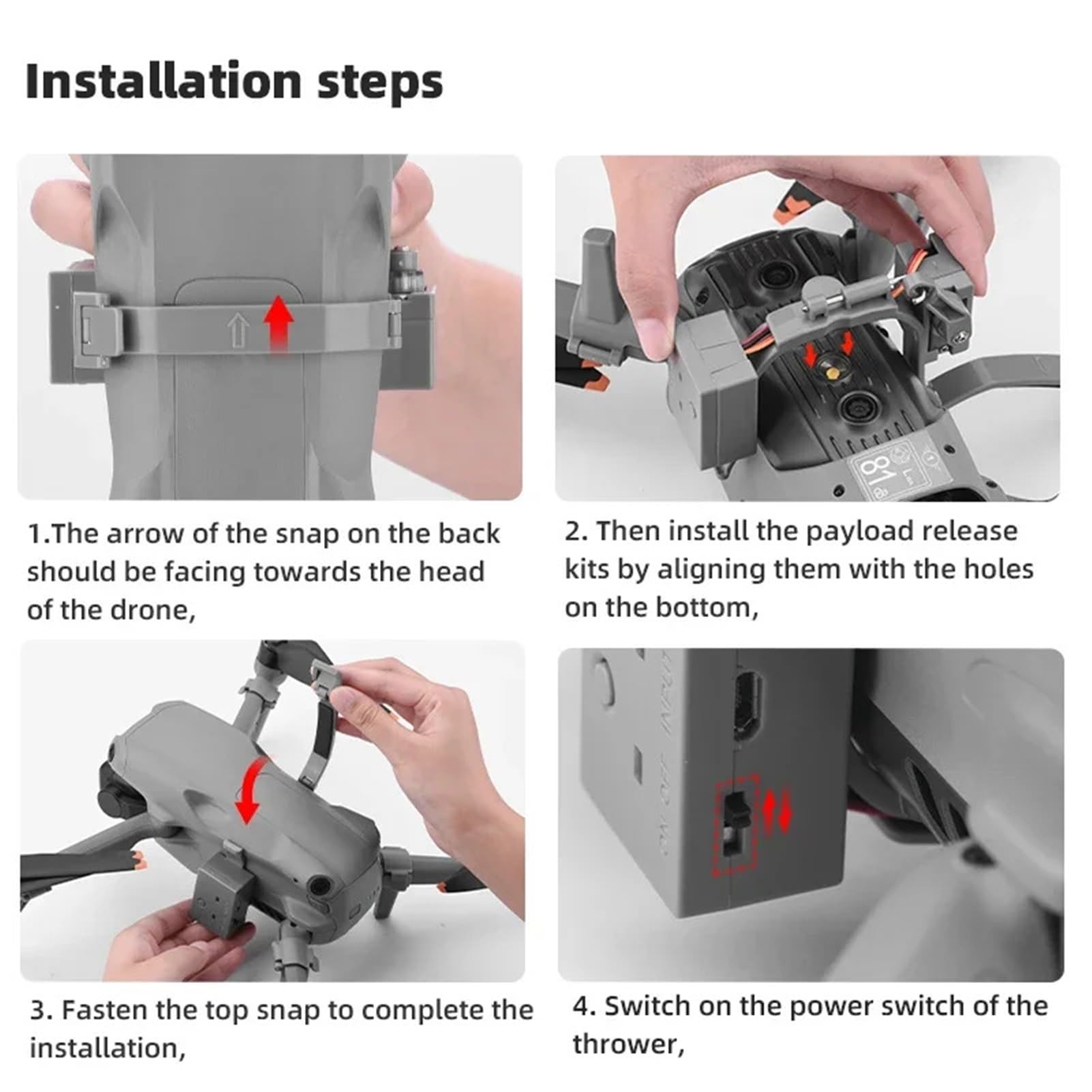 Système de largage, Compatible avec DJI Air 3/Air 3S, Lanceur à dégagement Rapide for la pêche, Cadeaux de Mariage, Accessoires de Sauvetage for Drones