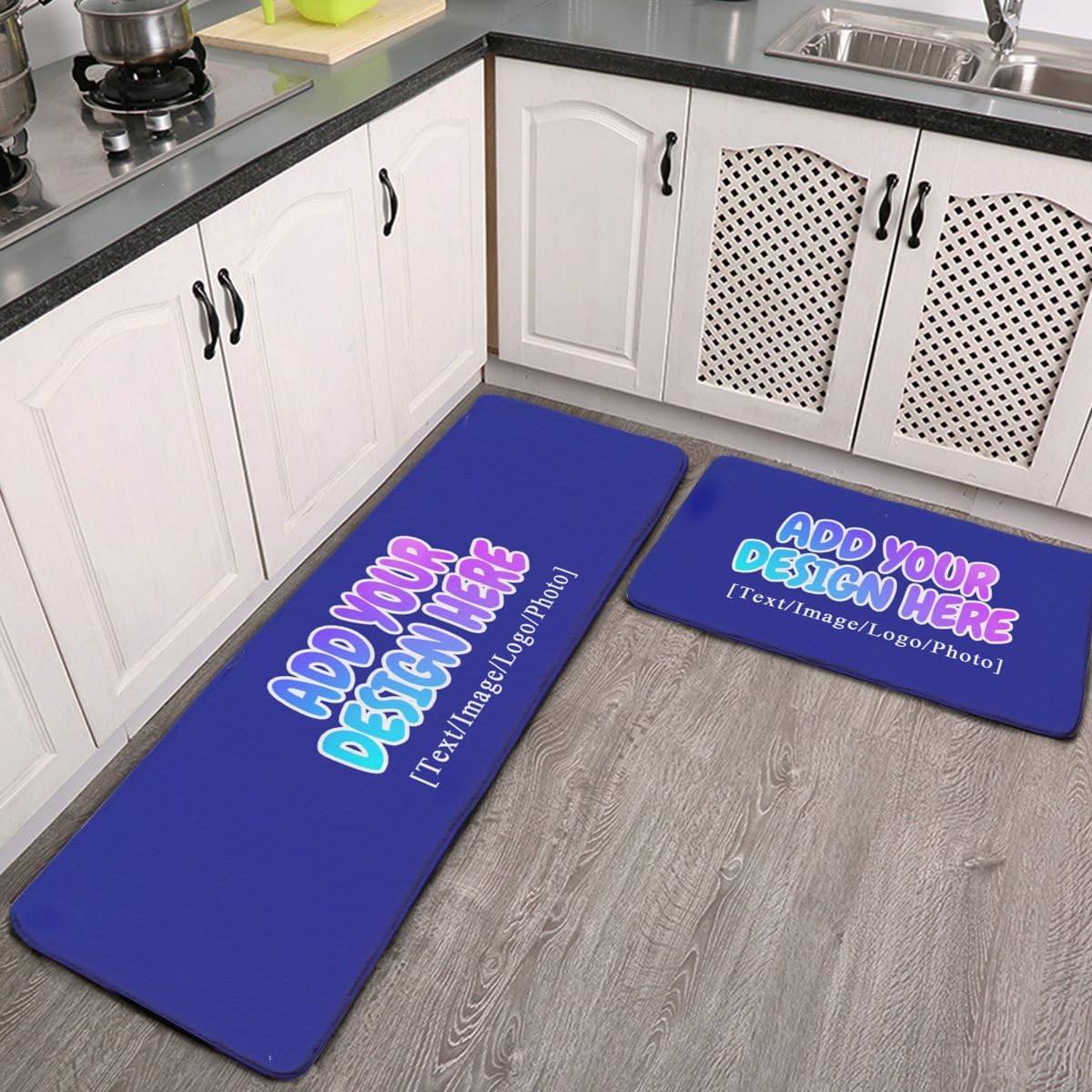 Personalized Mat,Custom Text Logo Photo Doormat Kitchen Mat Rug Indoor Outdoor Decor Entrance Mat Non Slip Floor Mat Rug for Mom Dad Friend Couples Gift Pink L