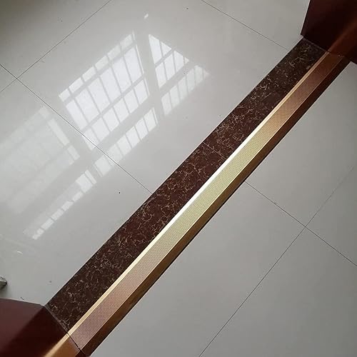 Miniatura 6 de Doorway - Tira de transición de suelo desigual, tira de transición de piso de madera a azulejo, rampa de umbral de 3.9 pulgadas de ancho para suelos