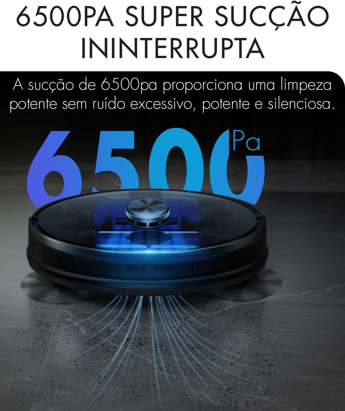 LILIN X6 Robô Aspirador com Navegação LIDAR, 110/220V Bivolt, Aspirador e esfregão 3 em 1, Salve vários mapas, Recarga automática e retoma a limpeza, Área de Planejamento Personalizado, Do Brasil
