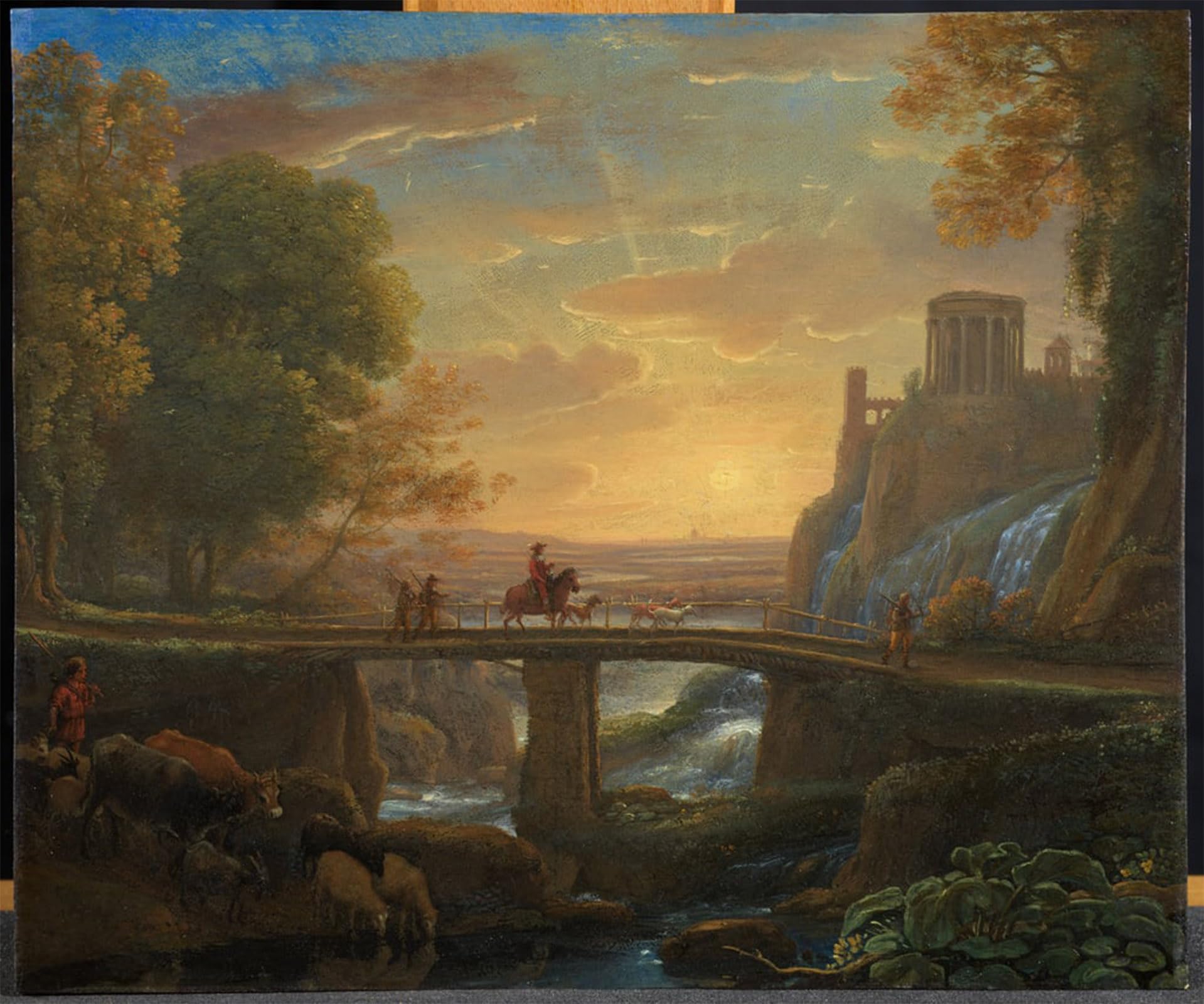 ARTXLXXBN Famous Print Painting Colorful Art Print Landscape with an Imaginary View of Tivoli by Claude Lorrain Canvas Art Decorations for Home Decor 60x90cm