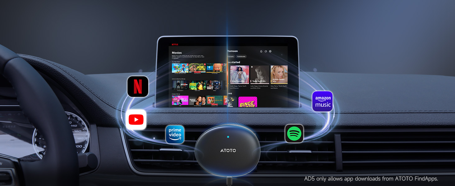 Amazon.com: ATOTOZONE AD5 AI Box Wireless CarPlay Adapter