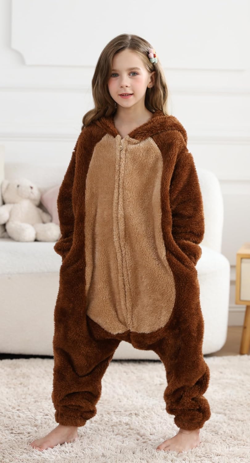 ATOZ Onesie for Kids, Animal Pajamas Halloween Cosplay Costume for Girls Boys