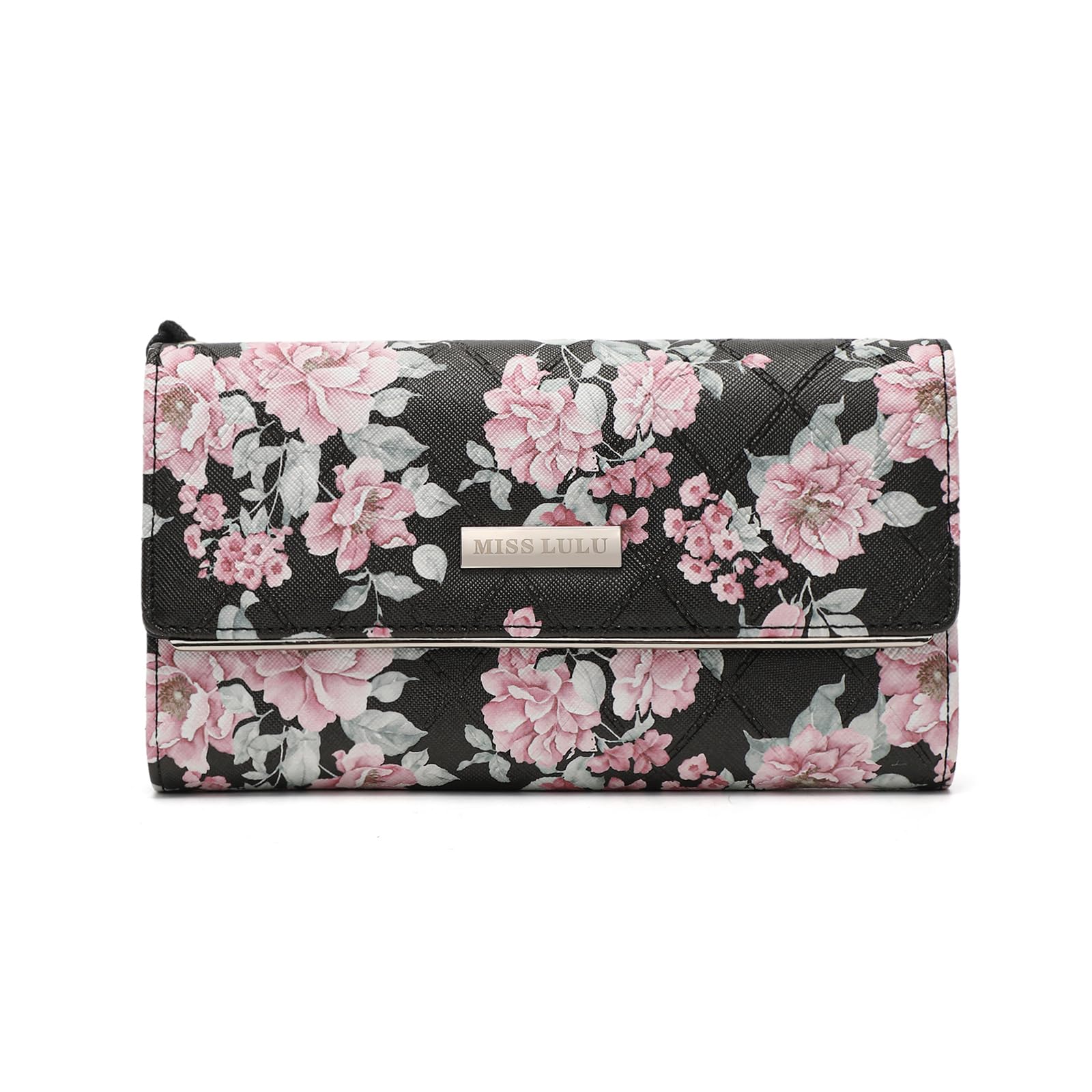 Miss Lulu Purses for Women Ladies Purse Wallet PU Leather Large Capacity Zipper Long Purses with Multiple Card Slots Coin Phone Pocket