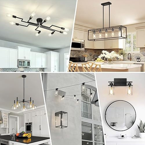 Miniatura 7 de Svater Bombillas LED Edison vintage, equivalente a 6 W, 60 W, luz blanca diurna de alto brillo 4000 K, bombillas de filamento LED antiguas ST58 con