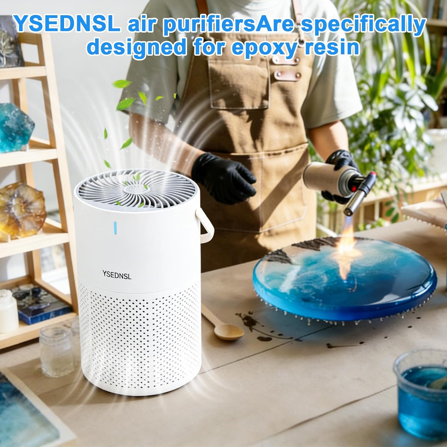 Dedicated Resin Air Purifier, Suitable For Epoxy, Three-Stage Air Purifier, With Timer Setting, Resin Molding And Casting Air Filtration System, Epoxy Tool Accessories Consumables