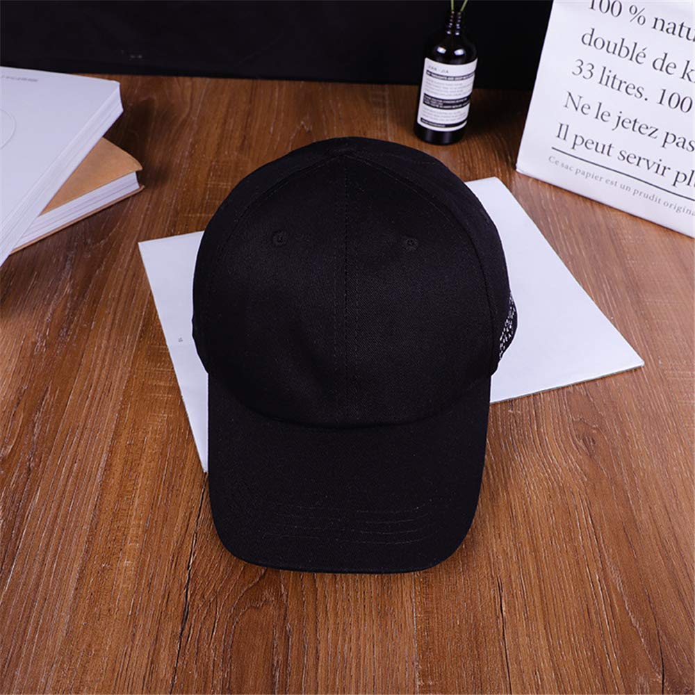 Hat female Korean version of the small fresh simple spring and autumn letters baseball cap fashion wild student cap ins hipster 黑色 可调节