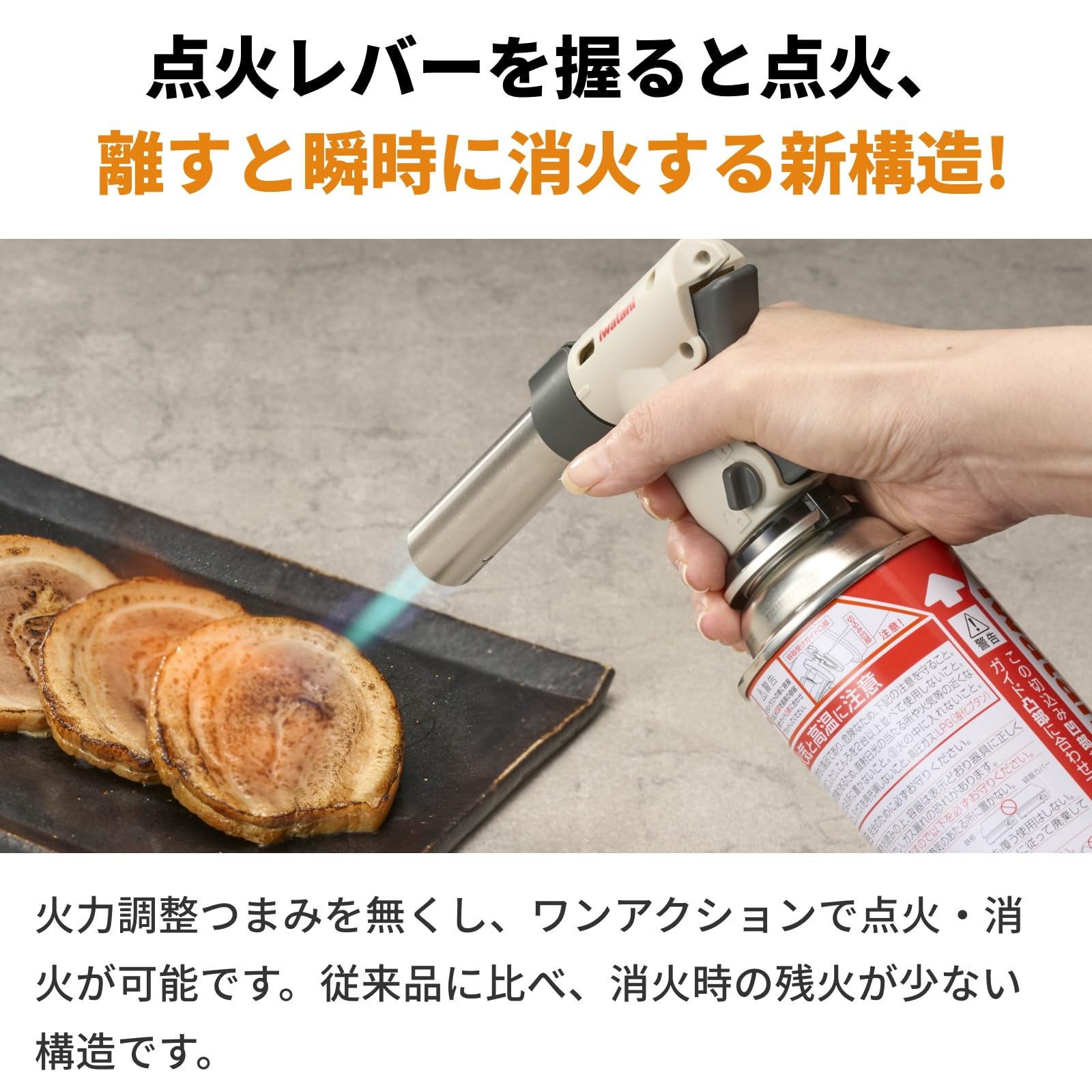 Iwatani CB-TC-CKWHP - Quemador de antorcha de cocina de gas de casete, antorcha Tatsujin II