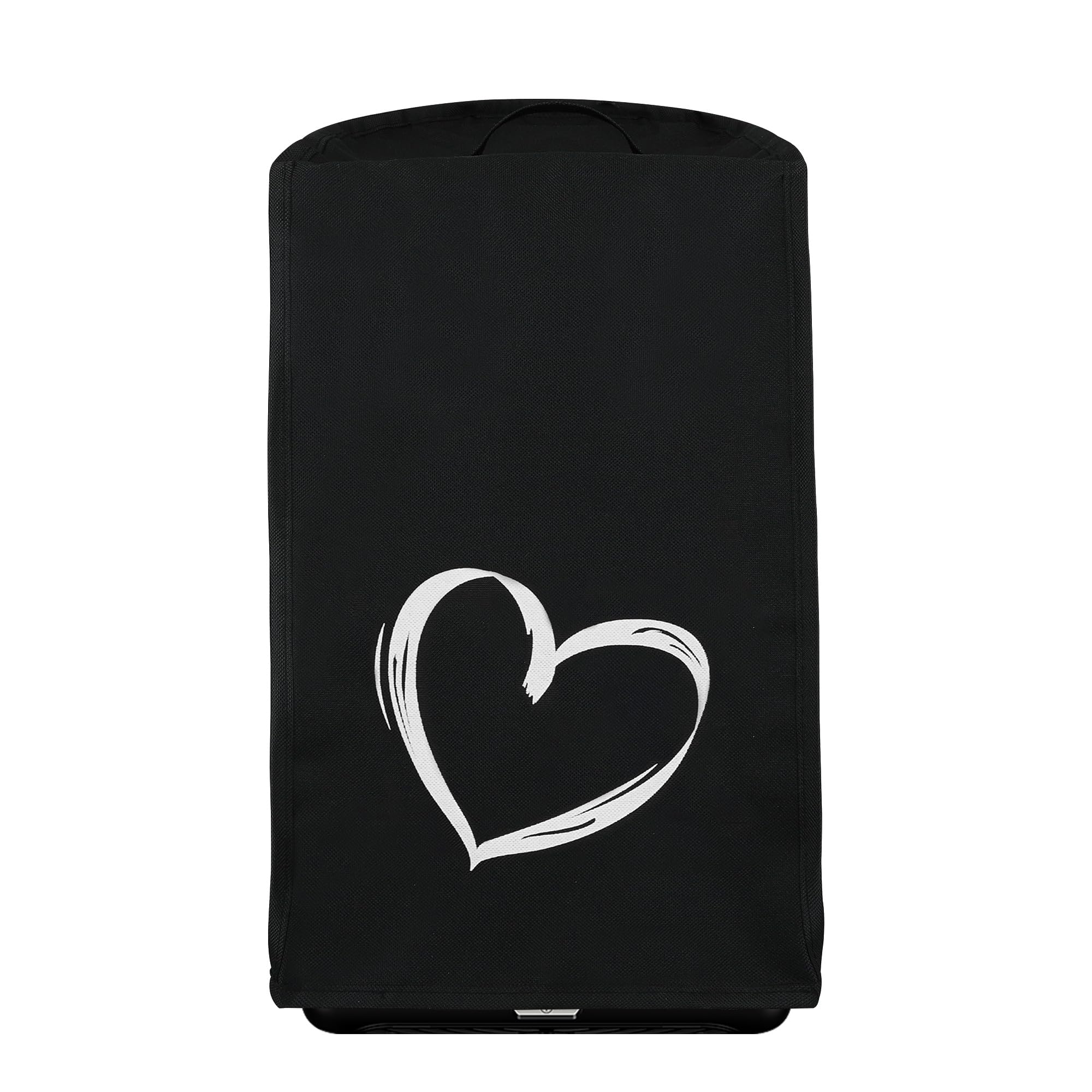 kwmobile Cover Protettiva Compatibile con Thermomix TM7 - Copertina Antipolvere Cooking Blender Cuore bianco/nero