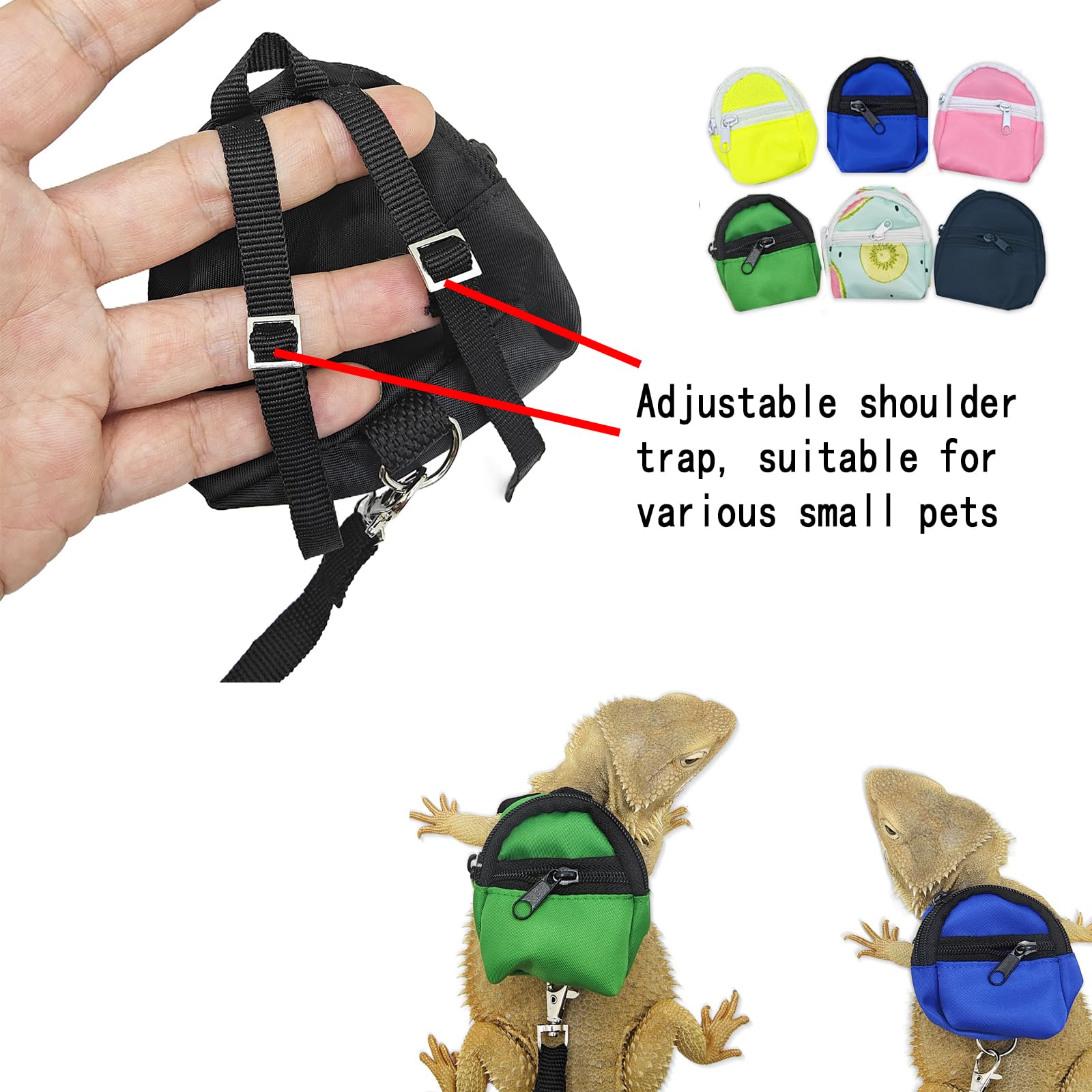 Reise-Rucksack für Kleintiere, tragbare Bartagamen-Tasche für Zuckergleiter, Igel, Ratten, Kaninchen, Ratten, für den Außenbereich (polarisiert-braun, neue Version Rucksack + BP LSH)