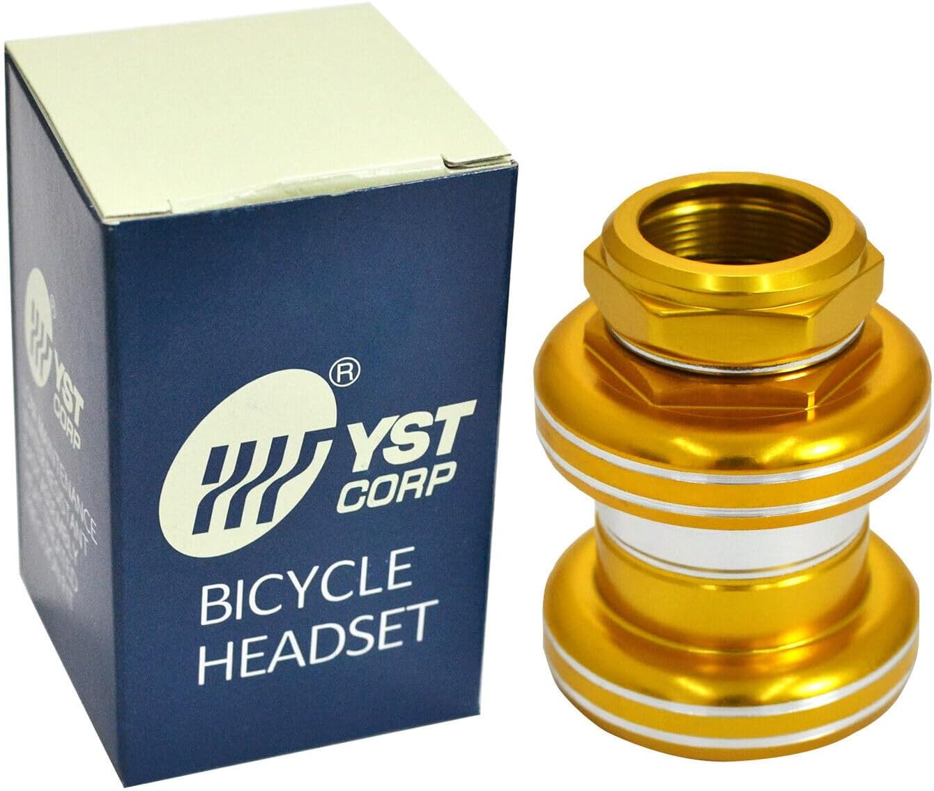 YST Old School BMX 1" Threaded Bike Headset 32.5 Cups 26.4mm, Gold, YT2882
