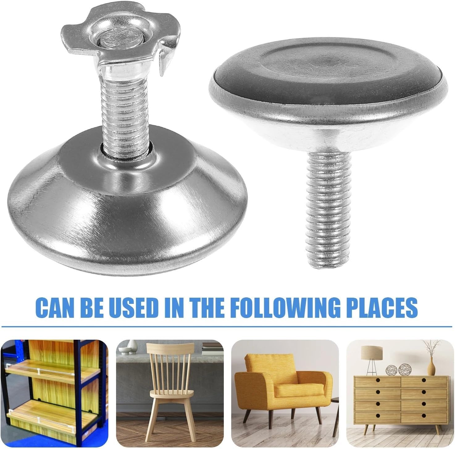 Adjustable Foot 40Pcs Adjustable Furniture Threaded Leveling Legs Replacement Feet Screw Nut Furniture