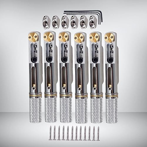 Miniatura 7 de Puente de guitarra sin cabeza de metal con tuerca y llave para piezas de instrumentos musicales de guitarra, color negro