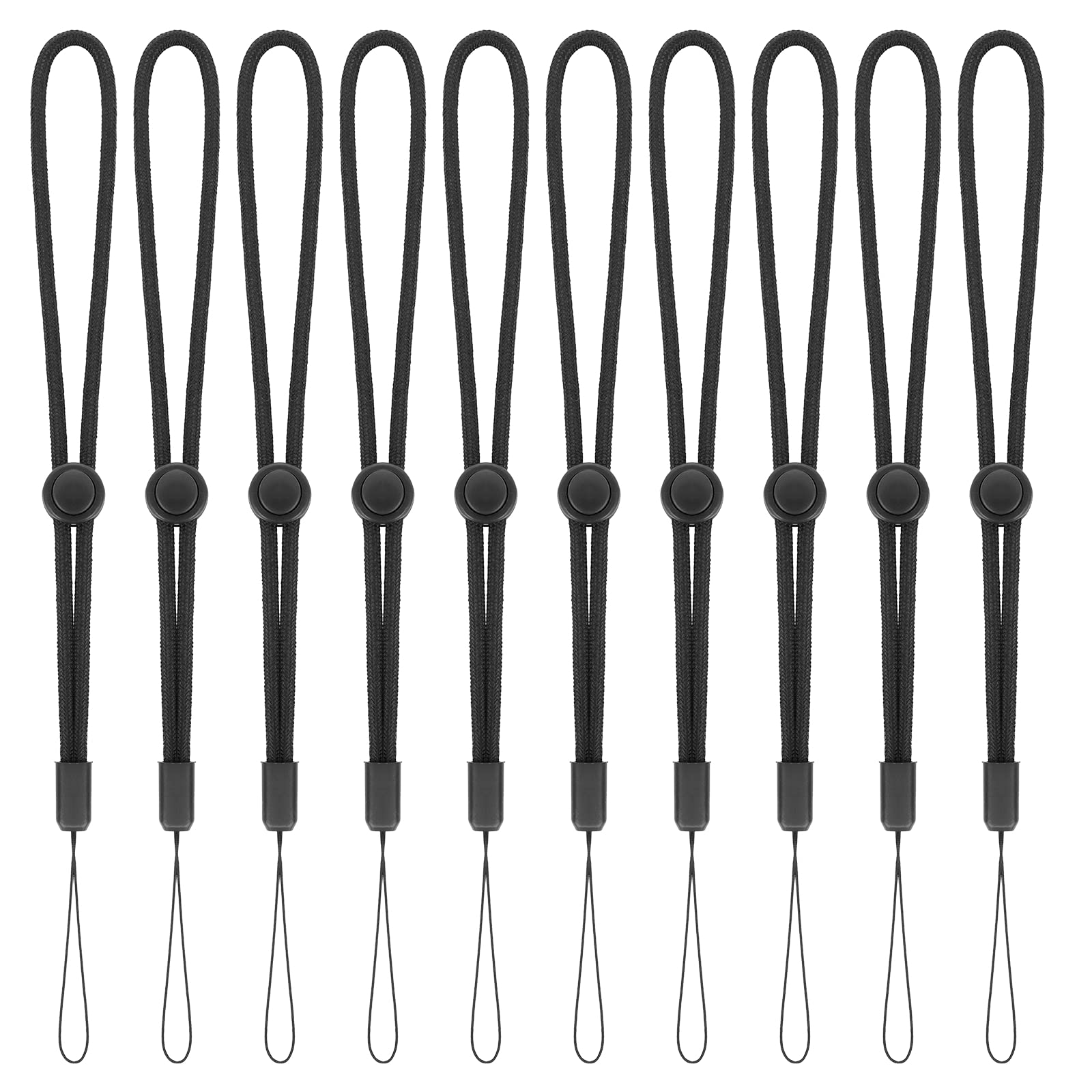 Cobee Smycze na rękę Lanyard, 10 sztuk regulowanych nylonowych smyczy na rękę Lanyard, miękka smycz na rękę do telefonu, aparatu, kluczy, pendrive'a, portfela, identyfikatora z nazwiskiem, Mp3, Mp4