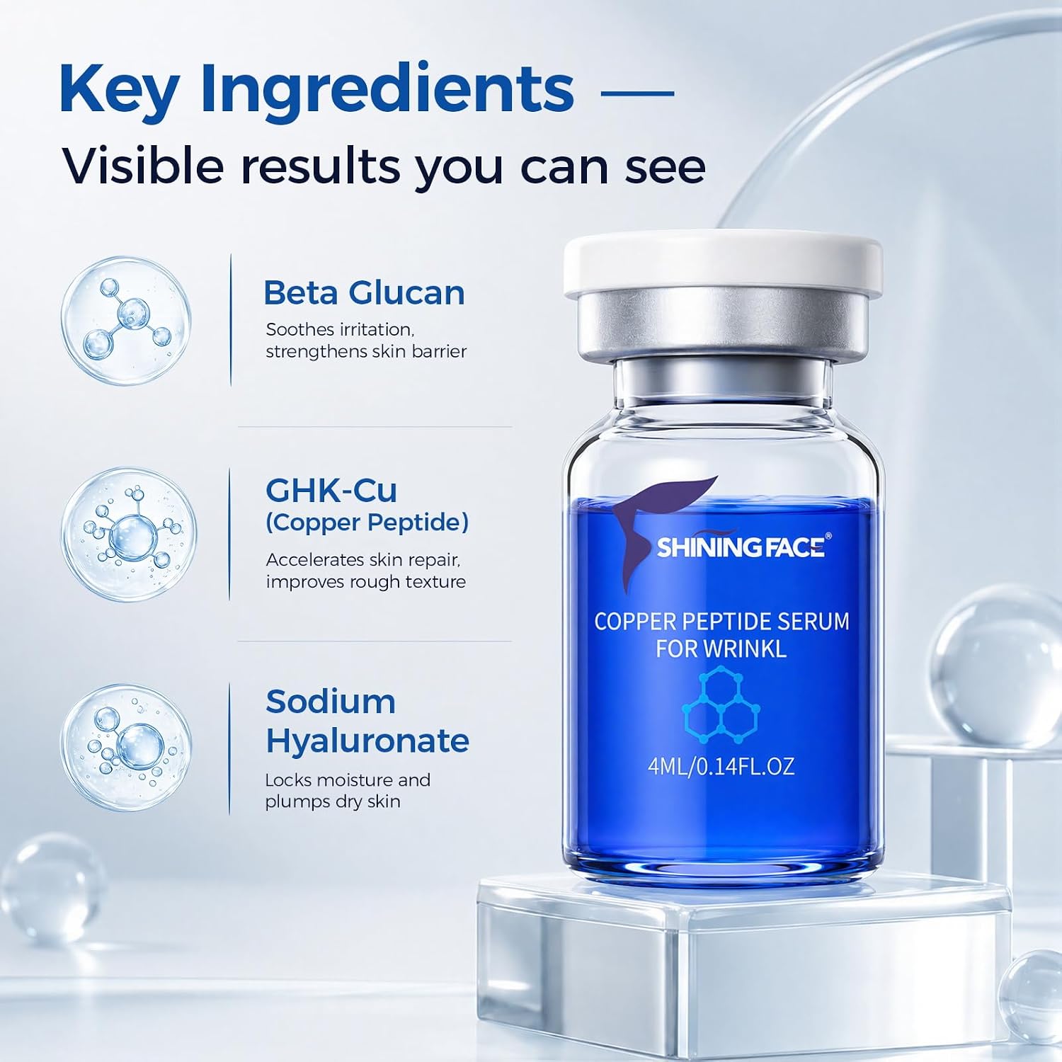 Micro-Infusion System for Face&Neck- 0.25mm Facial Stamp with Hydrating Spray and Blue Copper Peptide for Anti-Wrinkle&Firmer-looking,Easy 5-Minute At Home,Facial Kit for All Skin Types-3Month Supply