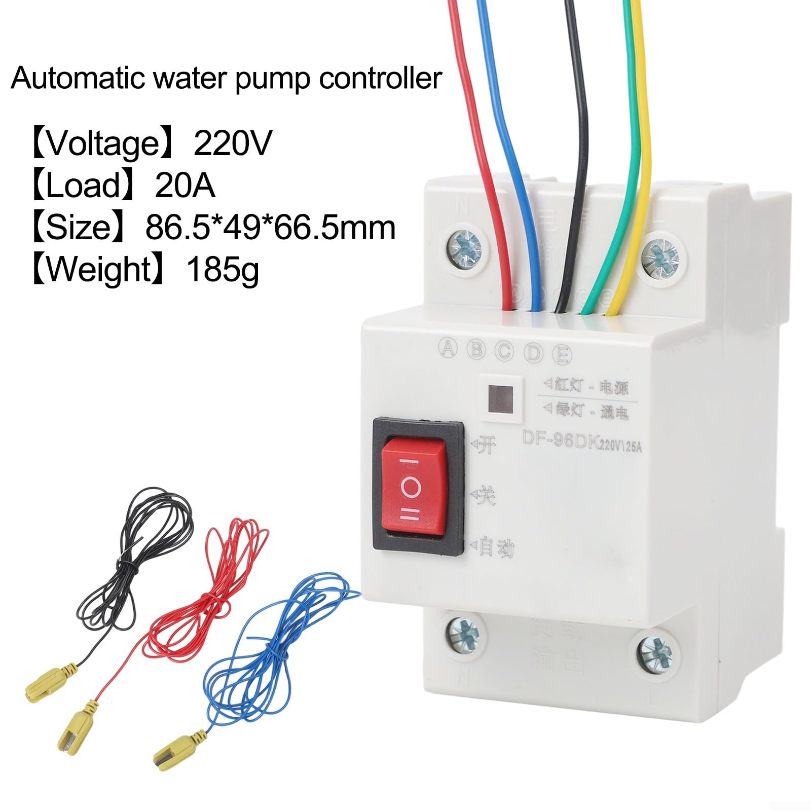 Contrôleur automatique de pompe à eau 20 A 220 V Capteur de niveau de liquide pour réservoir, piscine, jardin, système d'irrigation, boîtier ABS