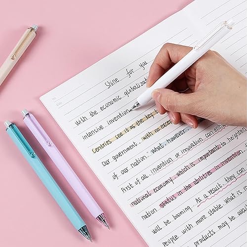 Miniatura 8 de HeTaoCat Bolígrafos de gel retráctiles, 6 colores exteriores pastel, punta fina de 0.020 in, secado rápido, dibujo de escritura, bolígrafos de gel