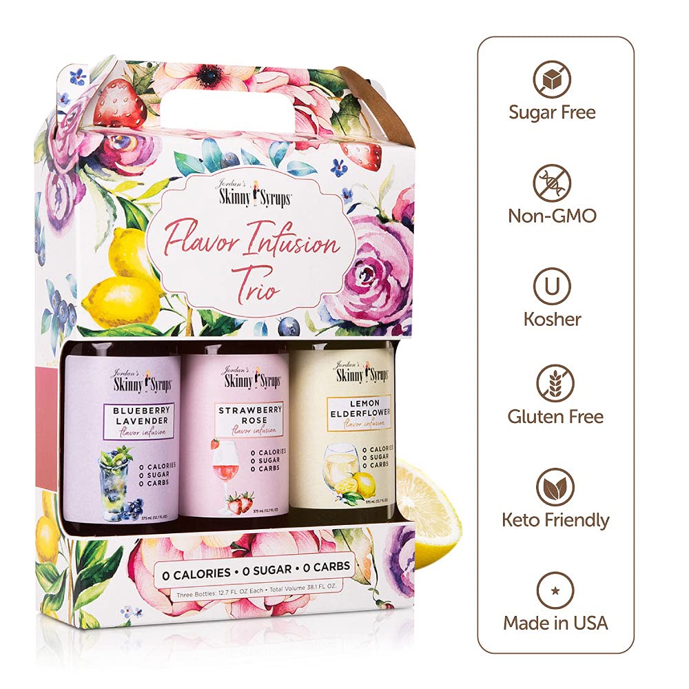 Buy Jordan's Skinny Mixes Flavour Infusions Trio Lemon Elderflower
