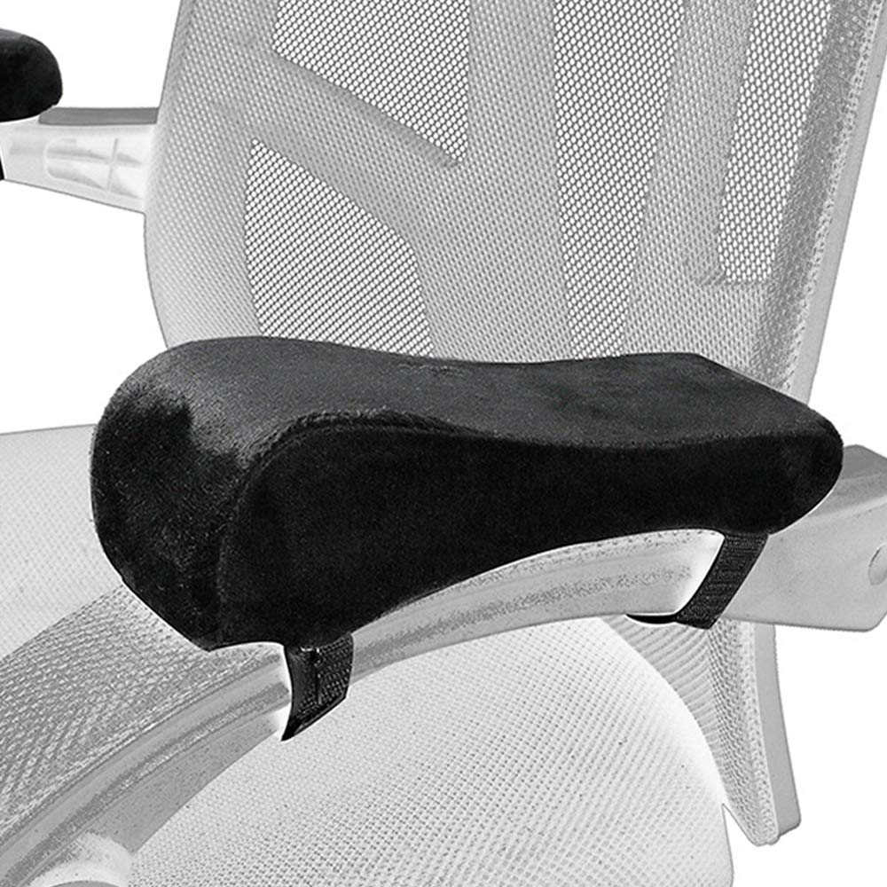 Beenle-Icey 2Pcs Armrest Cushion Support Elbow Chair Arm Covers Pillow Memory Foam Chair Armrest Pads for Office Chairs, Wheelchair, Comfy Gaming Chair