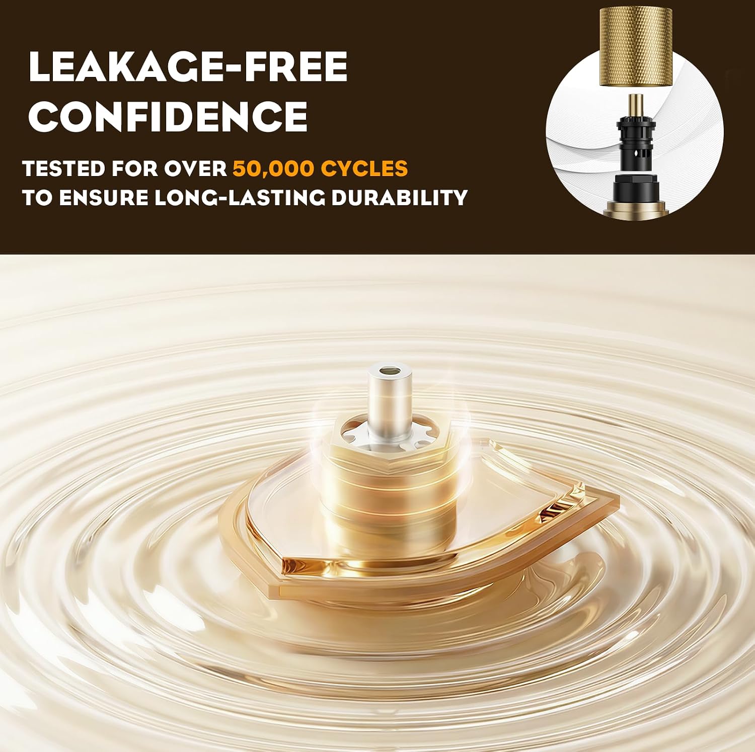 304 Stainless Steel 4" RV Outdoor Shower Valve Kit,Lead-Free Explosion-Proof Camper Shower Faucet,2-Way Quick Connect Diverter with Filter for Trailer Exterior,Brushed Gold,RVF01-BG