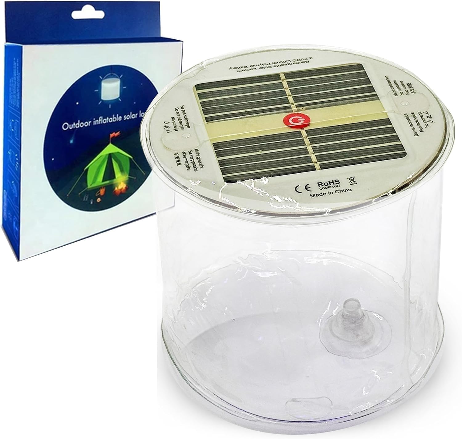 ByteX Solar Rechargeable Inflatable LED Lanterns 90 Lumens, Waterproof, USB Charging, Ideal for Camping, Backpacking, Emergencies, Lightweight, Portable, Durable Lanterns for Outdoor Adventures (2)