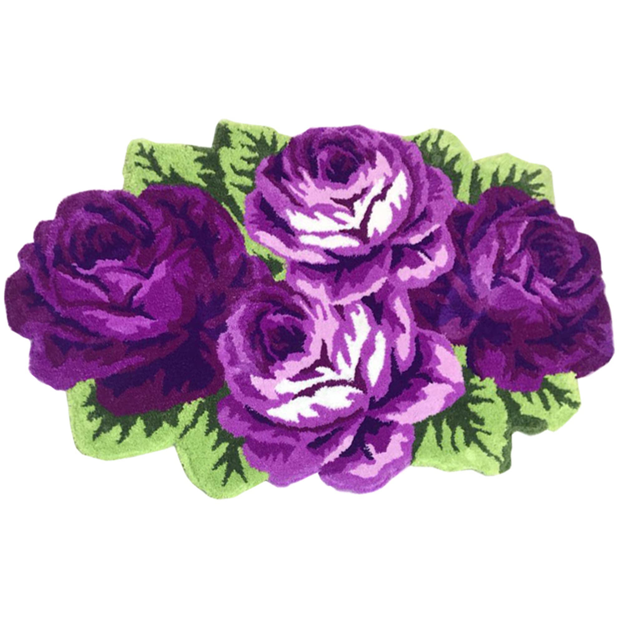 ABREEZE Bath Rug Rose Rug Soft Floor Mats Absorbent Bathroom Mat Rugs Machine Washable Luxury Plush Comfortable Carpet