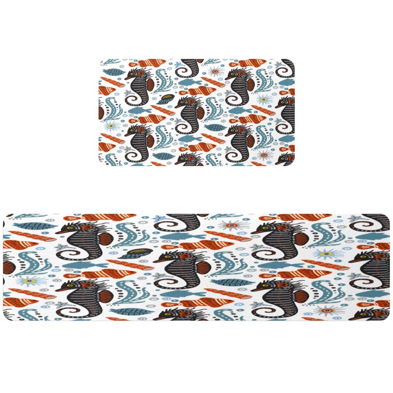 Tapis de cuisine étoile de mer pour couloir et buanderie lot de 2 confort