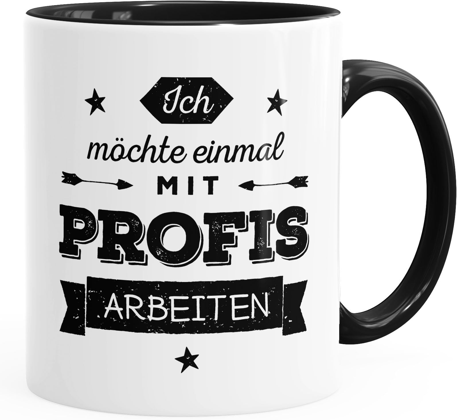 Tasse mit Spruch lustig Einmal mit Profis war früher heute reicht