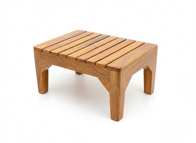 Wooden One Step Stool for Kitchen Seating Stool Potty Training Stool Portable Sturdy Bedside Safe Step Stool for High Beds Kids Adults 100 Kg Bearing Capacity Pack of 1