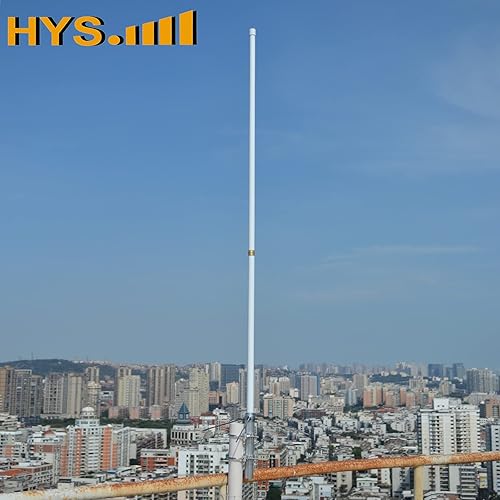 Miniatura 7 de HYS Antena de estación base de fibra de vidrio presintonizada para VHFUHF 144430MHz - 4.5dBi VHF y 7.2dBi UHF, conector SO239, 5.7 pies de largo,