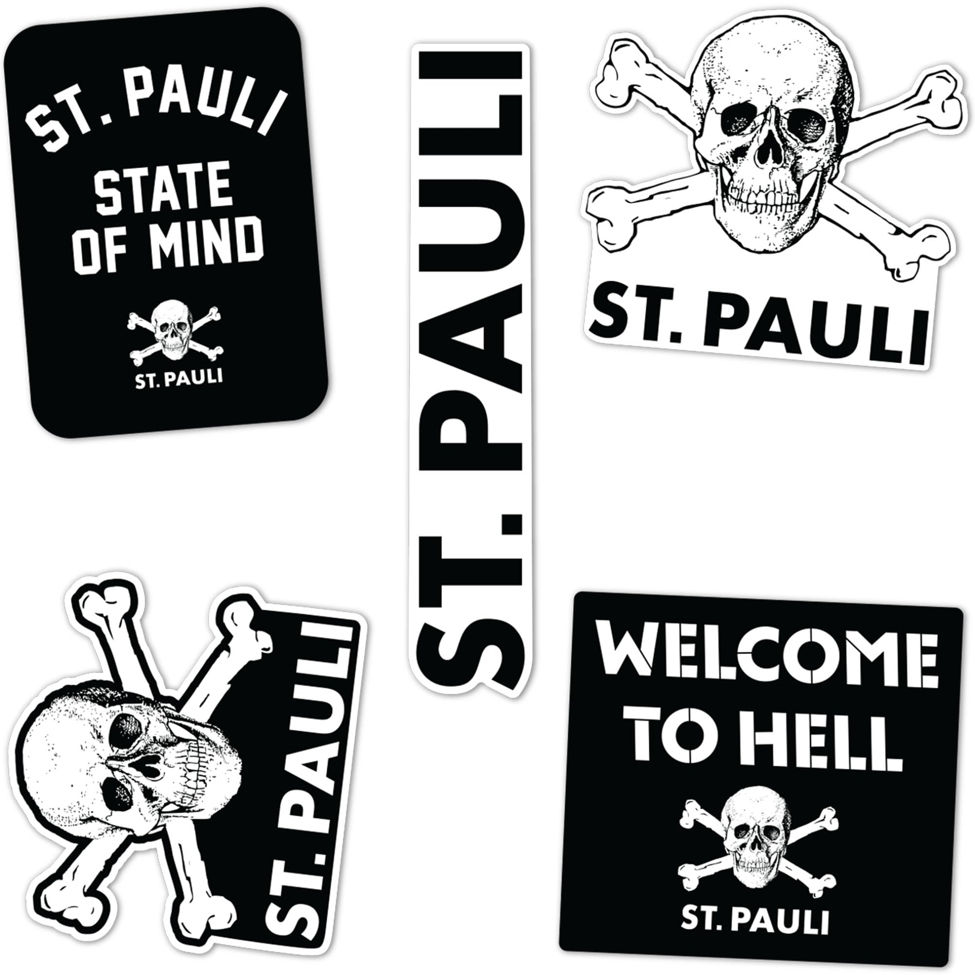 Autocollant vinyle FC St Pauli haute résistance pour carrosserie de voiture