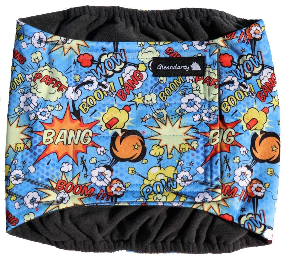 Glenndarcy Male Dog Belly Band - Urine Incontinence (XL Band only, Kaboom)