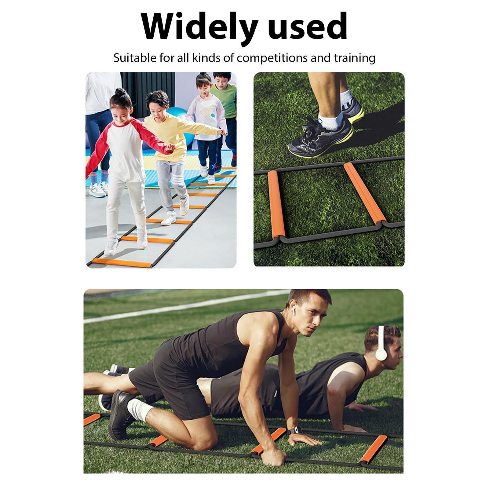 Ostacoli di agilità Scale pieghevoli antigroviglio per fitness e | Attrezzatura per allenamento di agilità per corsa, calcio, basket, tennis, badminton, pallavolo
