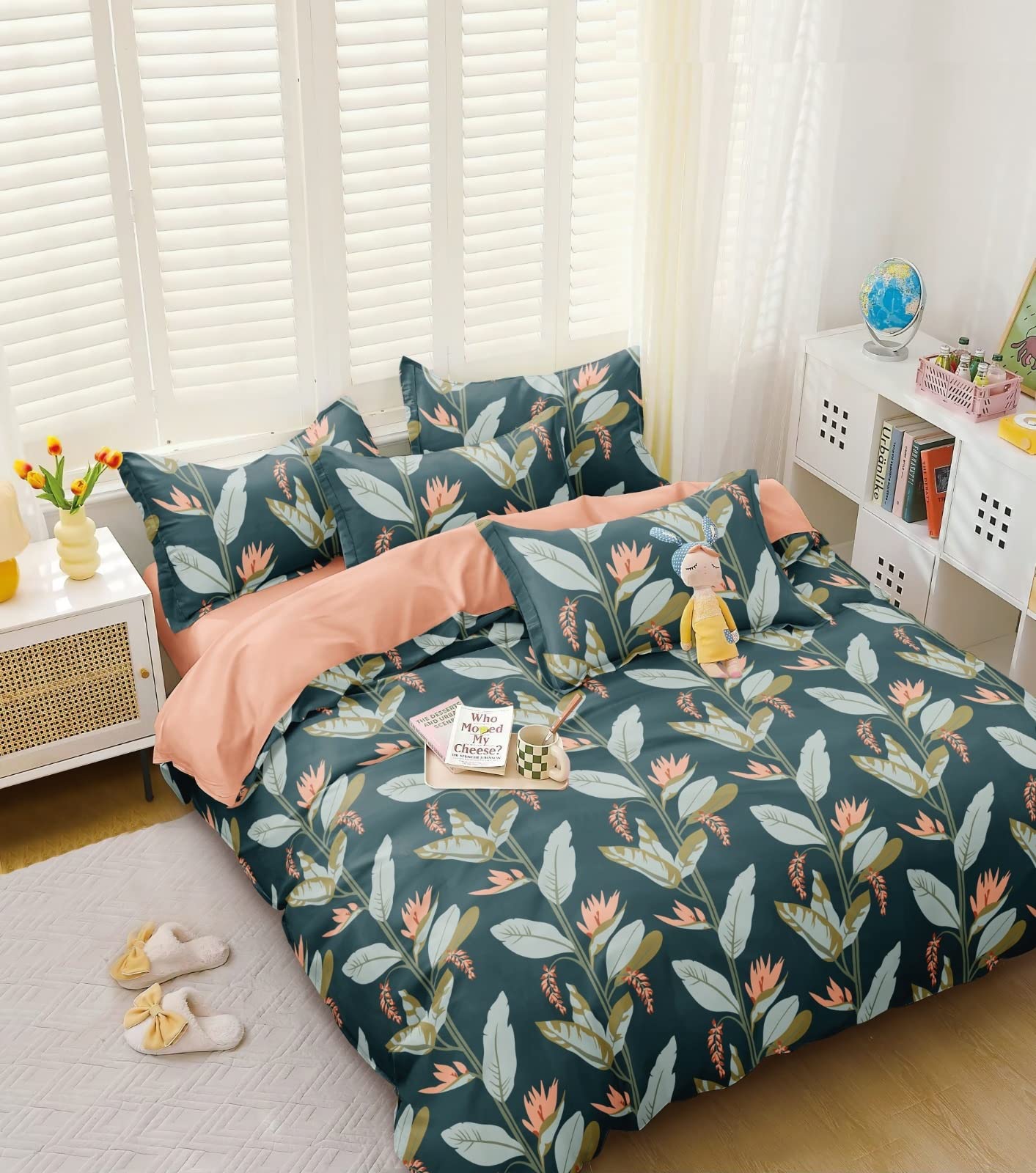 THE HOME STYLE Cotton Feel Glace Cotton All Around Elastic Fitted Printed King Size Double Bed Bedsheet With 2 Pillow Cover(60" X 78",Forest Green),300 TC (B09TJF4439) Amazon Price History, Amazon Price Tracker