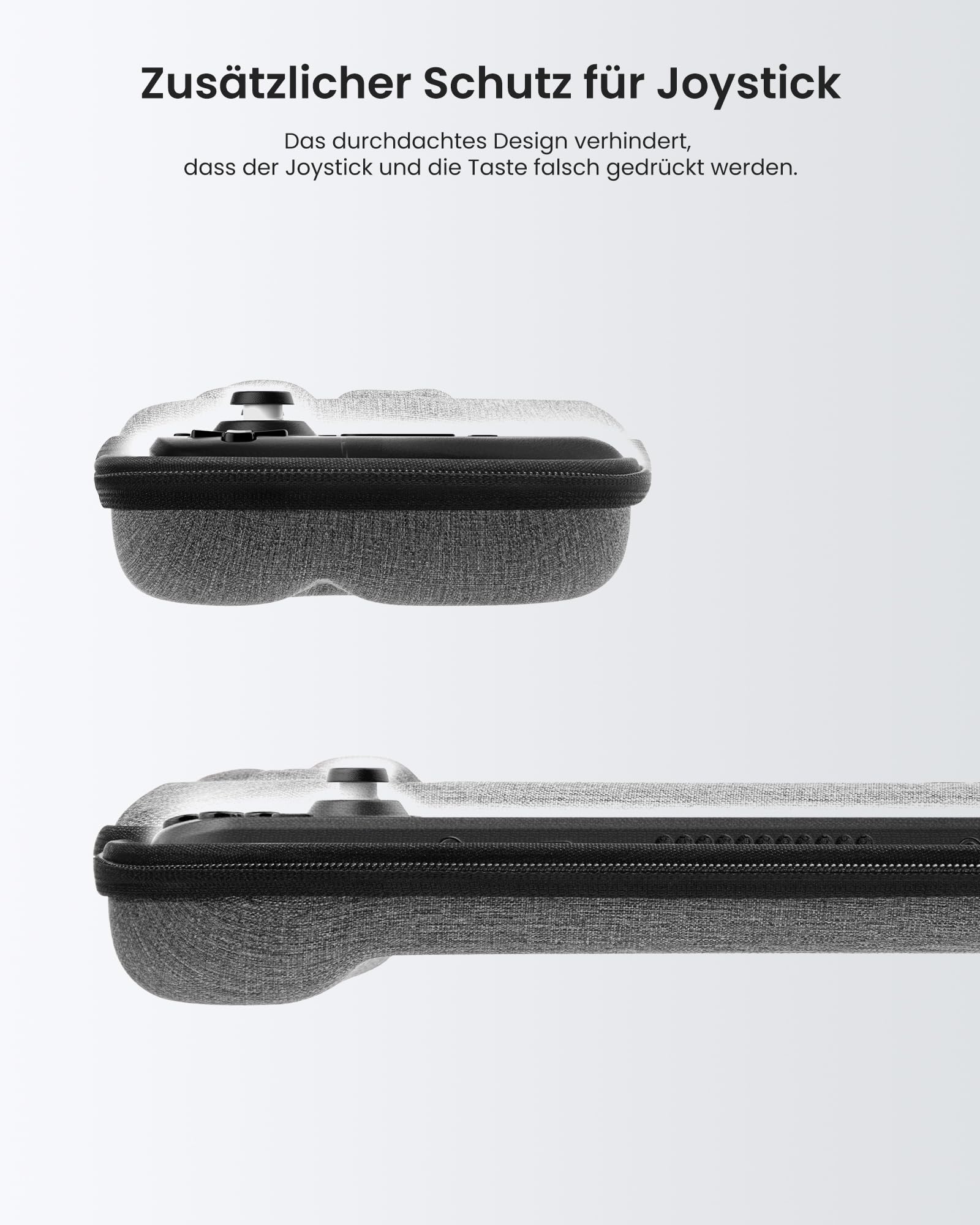 tomtoc Slim Tasche Kompatibel mit Steam Deck / Steam Deck OLED, Rundumschutz Case Hülle für Reise, Ultradünn Tragetasche Hartschale Schutzhülle für Konsole, Stoßfest, Grau
