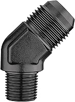 Vista 47 de EVIL ENERGY 4AN macho Flare a 1/8 "NPT adaptador de montaje de tubería de aluminio recto negro