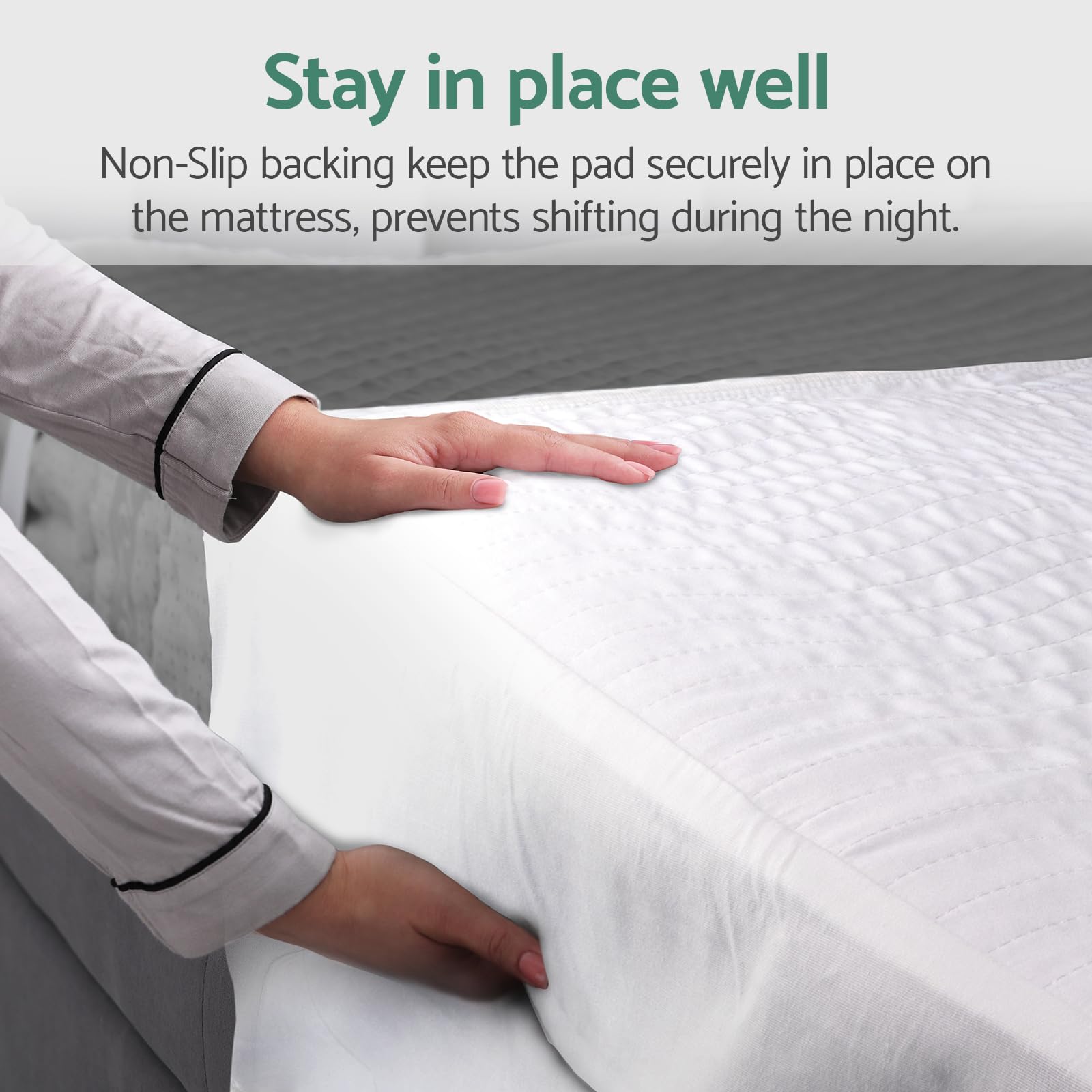 CoolShields Almohadillas de cama impermeables, 60 x 36 pulgadas, lavables, reutilizables, protector de colchón para incontinencia