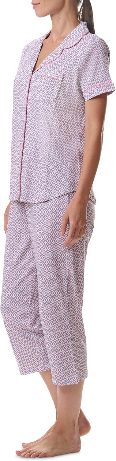 Karen Neuburger womens Short Sleeve Girlfriend Capri Pajama Set - Image 2
