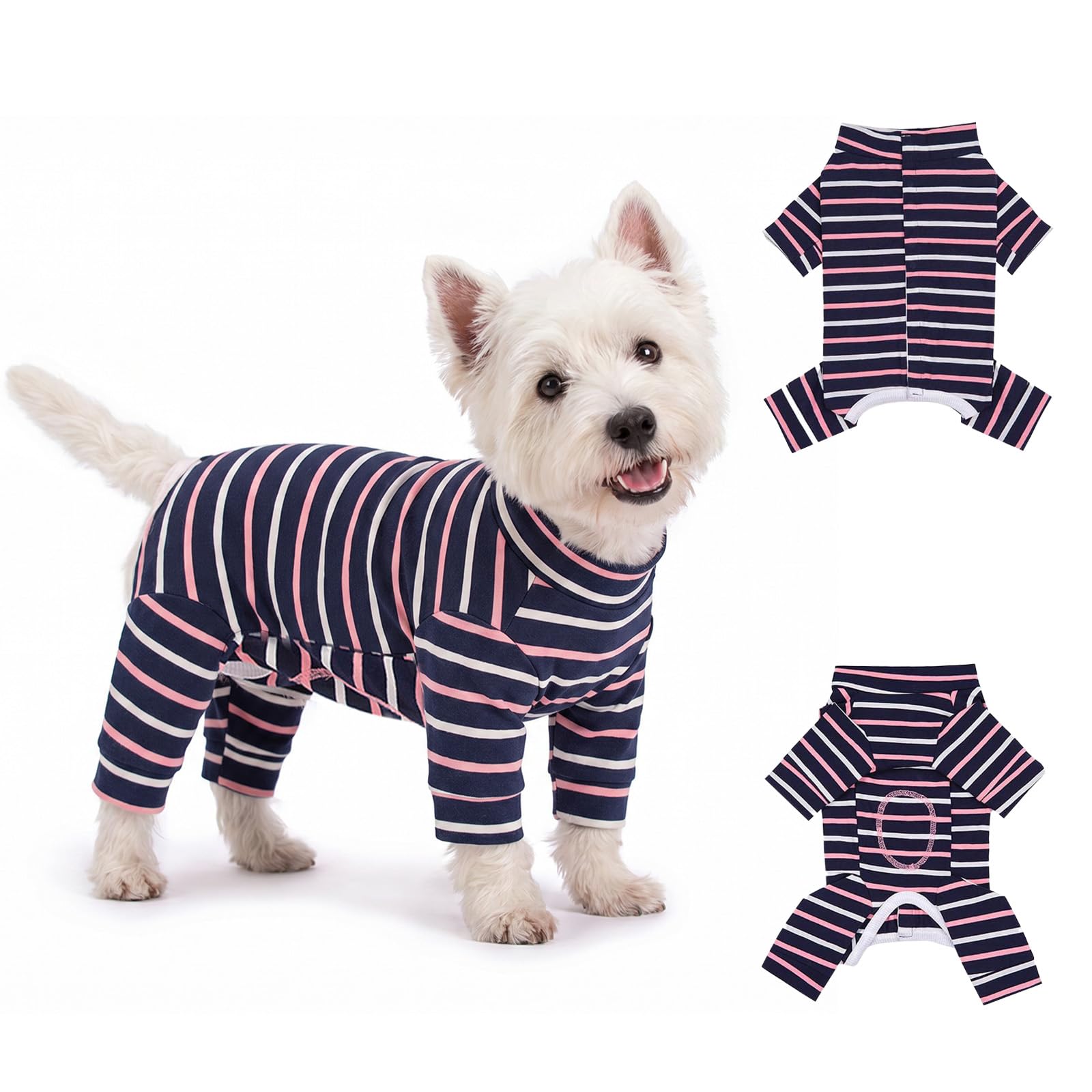 Dog Recovery Suit, Long Sleeve Post-Surgery Dog Onesie, Surgical Recovery Medical Bodysuit for Male/Female Dogs, Breathable Anti-Licking Wound Protection Dog Pyjamas for Small Medium Dogs (S)