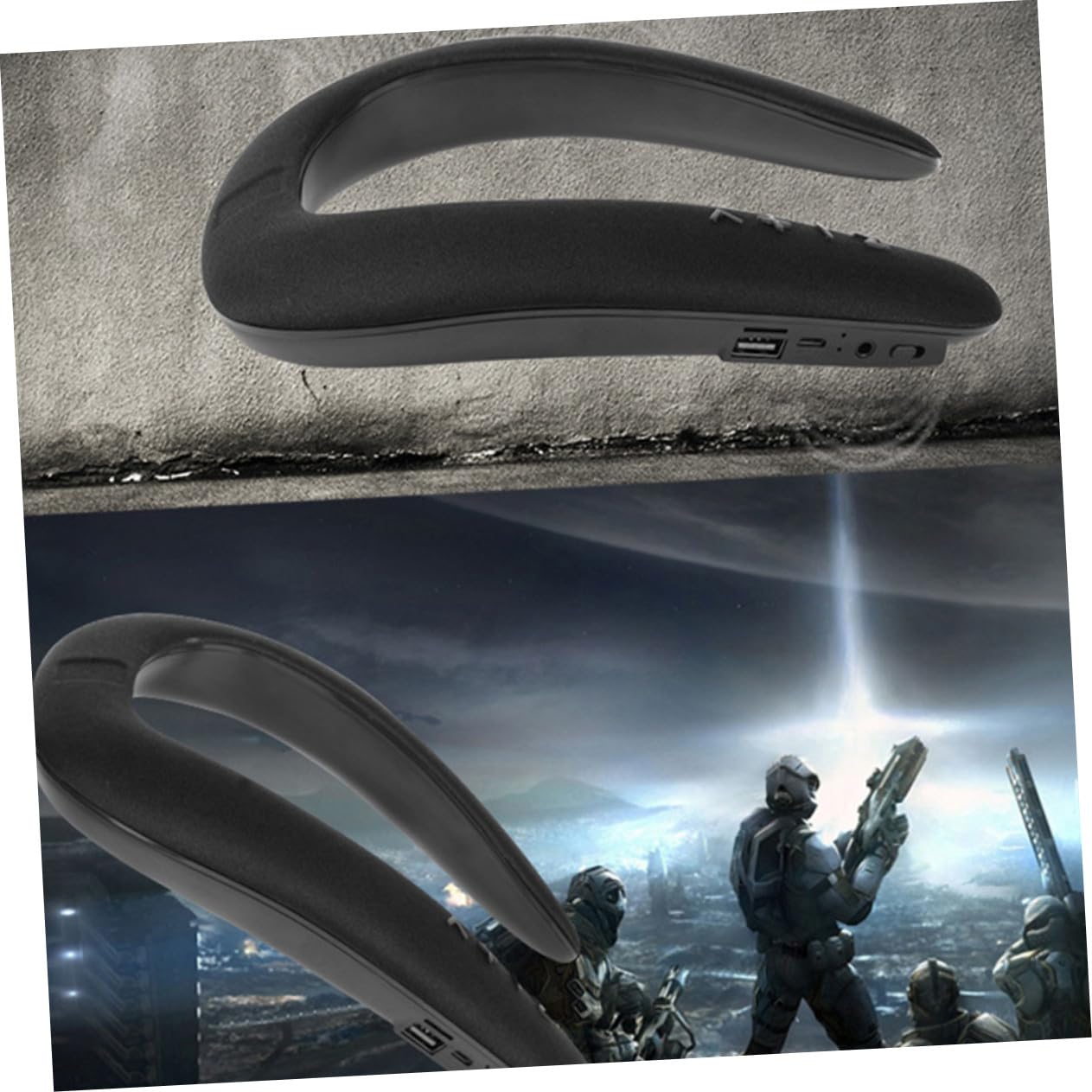 NUOBESTY Altavoz Diseño Ergonómico Batería Recargable de 1200mah Inalámbrico en Forma Cuello y Sonido Estéreo para Uso Diario y Deportes