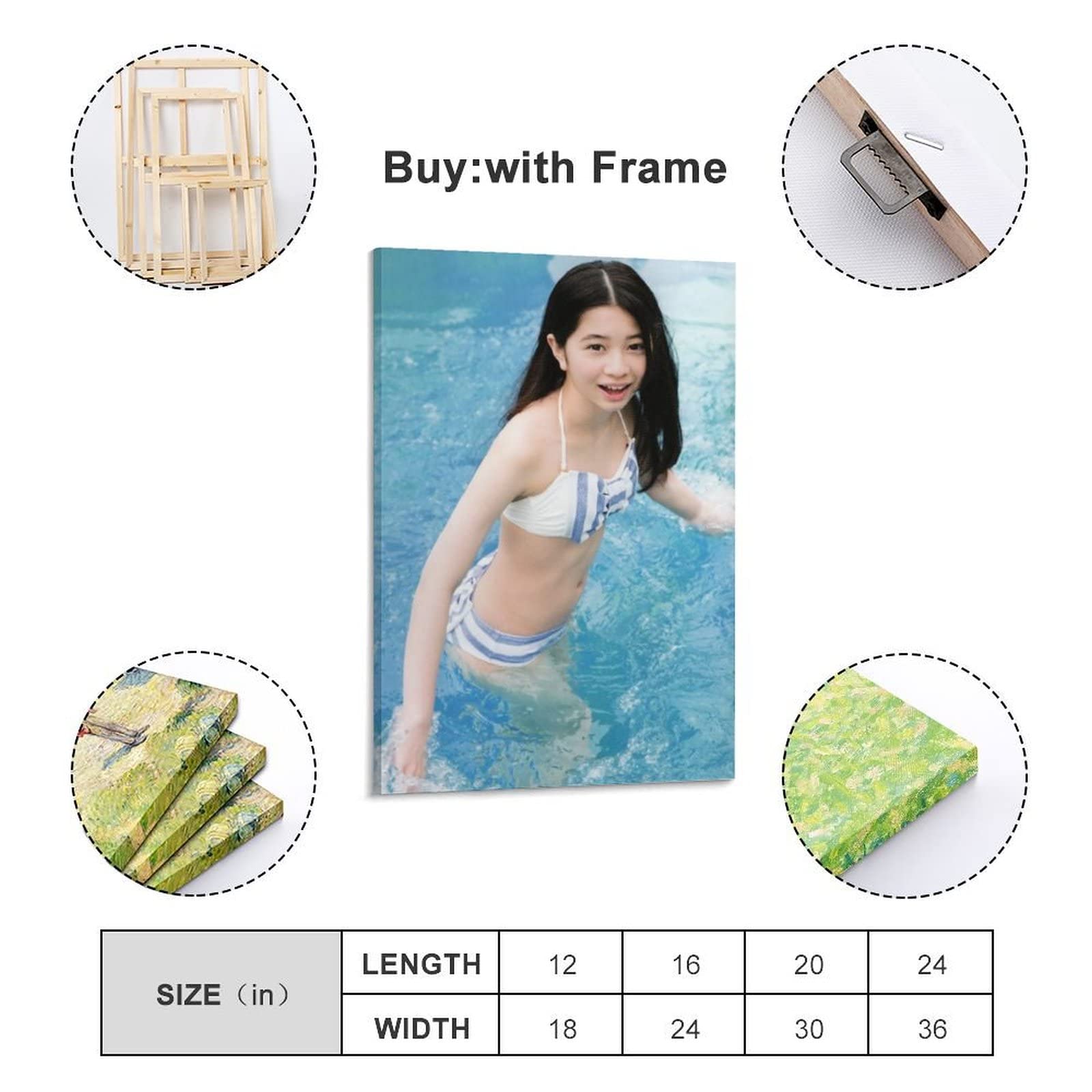 Amazon.co.jp: 桜田ひより下着セクシー写真絵画ポスター キャンバス
