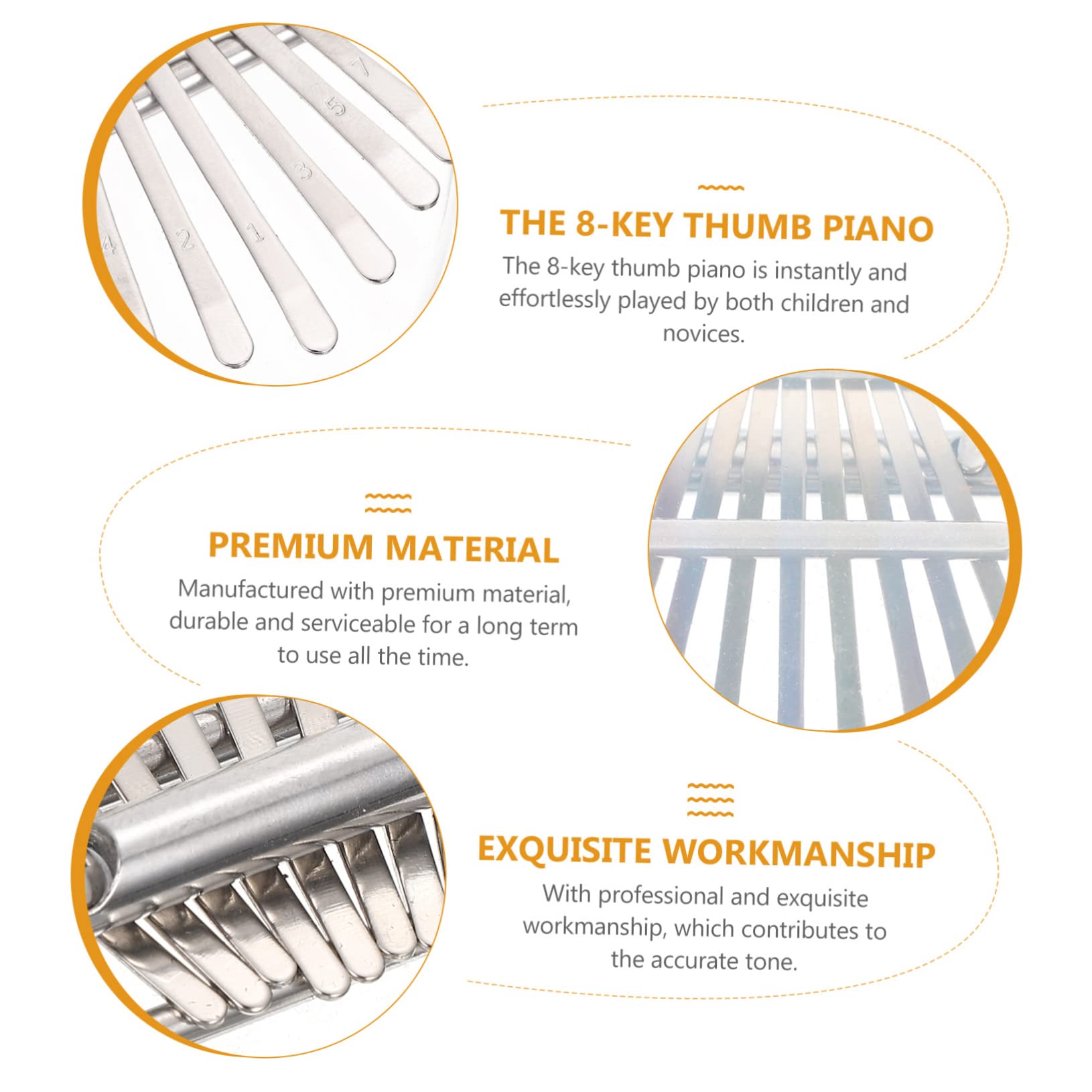 Holibanna Mini Kalimba Thumb Piano Note Music Instrument for and Relaxation present for Music Lovers and Family Durable Plaything for Outdoor and Indoor Fun